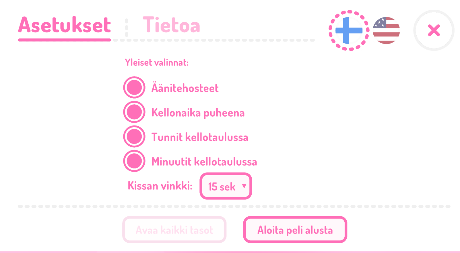 Kellonoppimispeli Kellonen