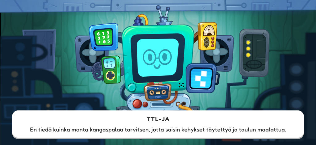 REI-O – Robotrooninen matikka, pelin robotti tarvitsee apua